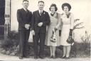 Jill’s mum & Dad’s wedding party - Bert Sutton, Nancy & Harry Sutton and Jean Kneebone ( Hughes)