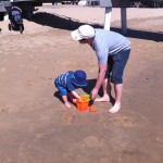 Lucas and Chris at the beach Hervey Bay