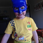 Riley ( Batman) off to party