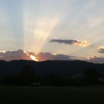 Sun set over King Valley