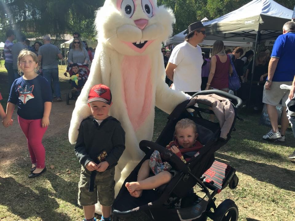 Lucas, Riley and Easter Bunny